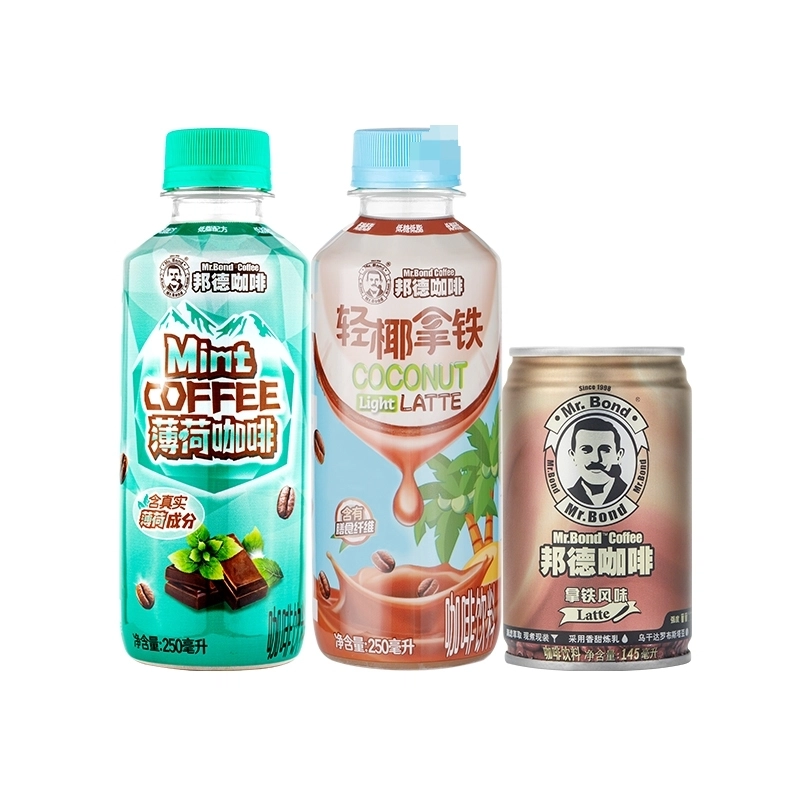 旺旺邦德咖啡薄荷咖啡轻椰拿铁轻乳系列瓶装罐装即饮咖啡饮品