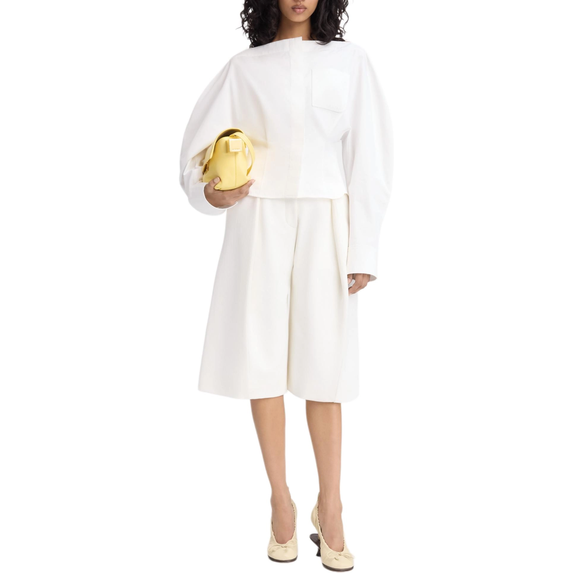 Jacquemus FW24 Boat-neck shirt WHITE