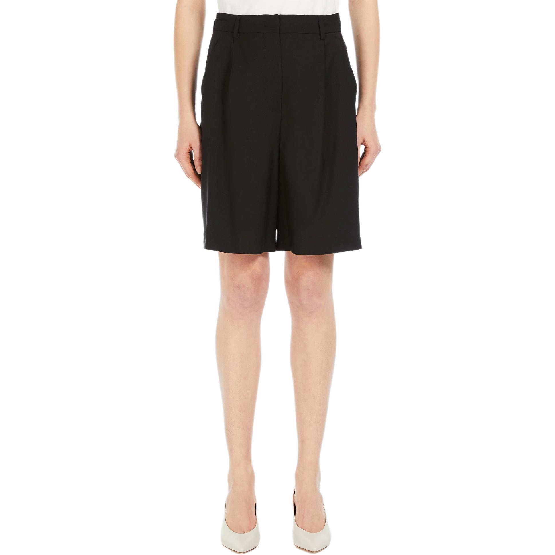 WEEKEND MaxMara Belbo Woollen Cloth Bermuda Shorts