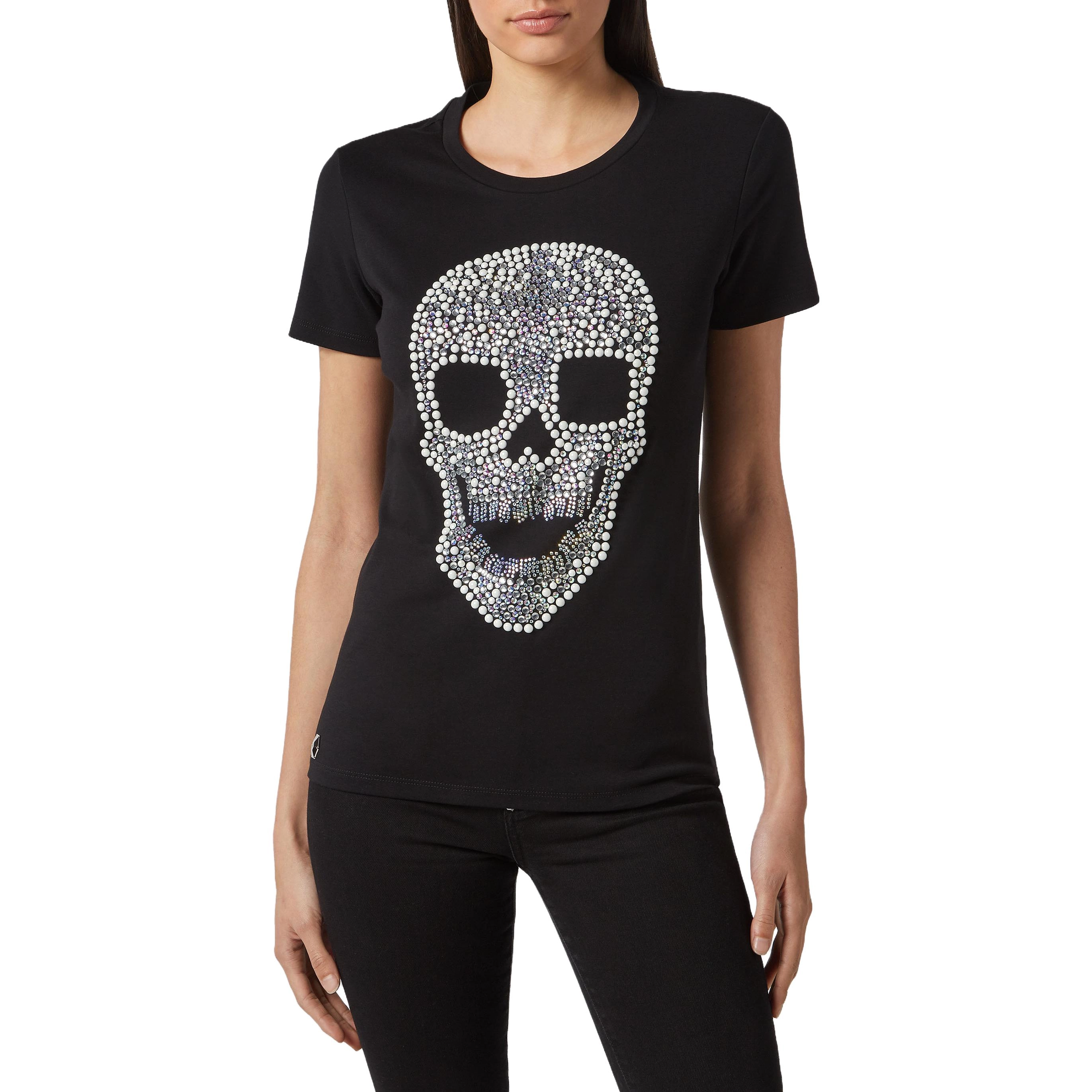 PHILIPP PLEIN T-Shirt Round Neck Ss Skull T