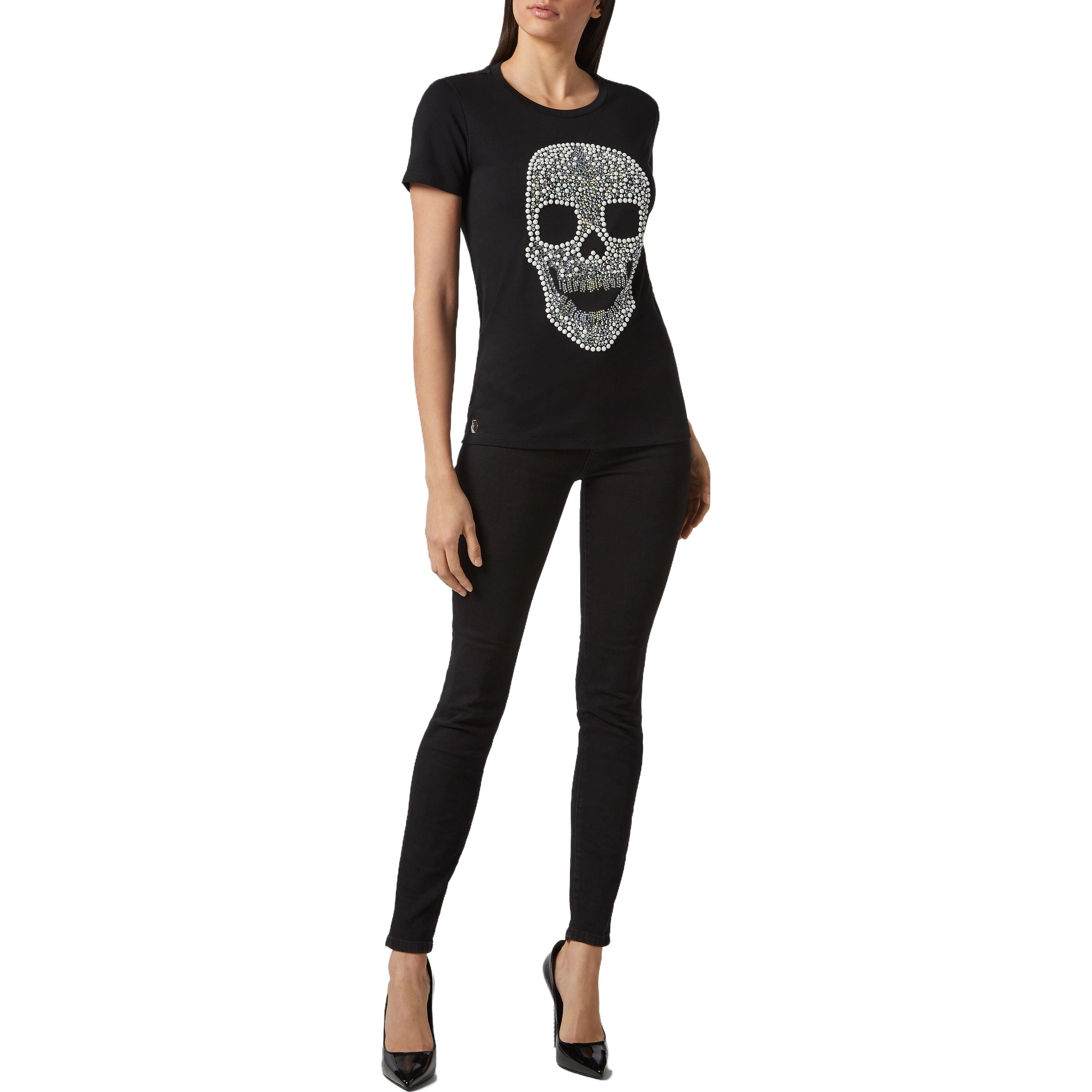 PHILIPP PLEIN T-Shirt Round Neck Ss Skull T