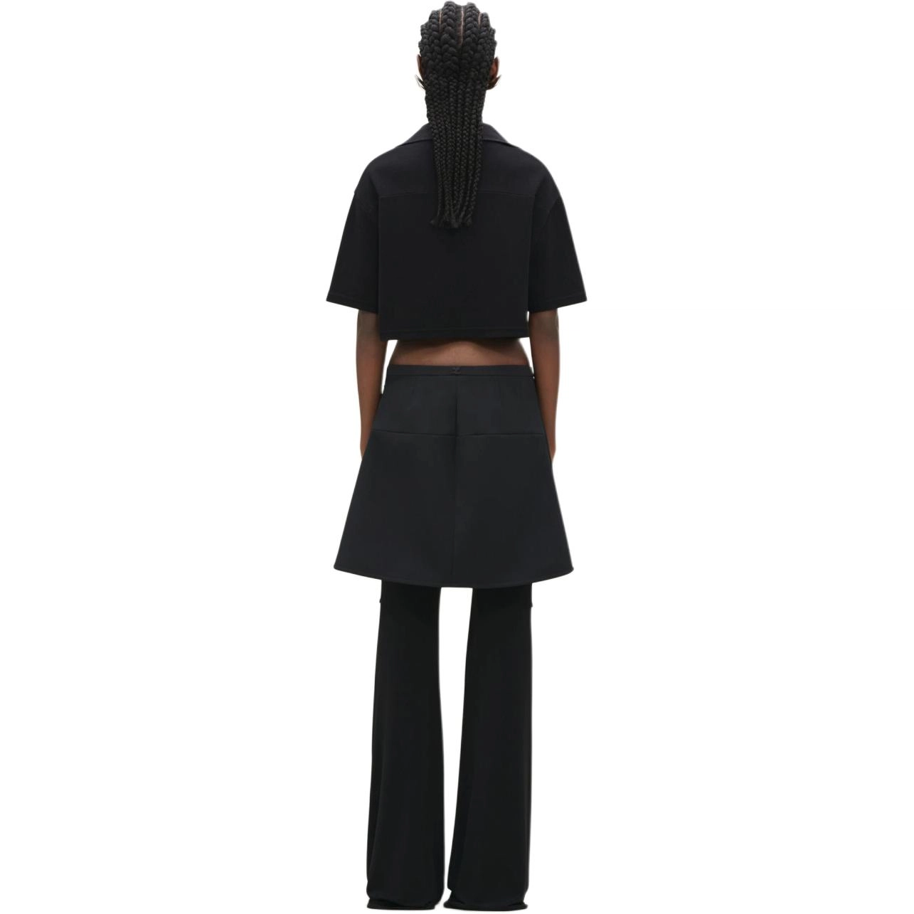 COURREGES SS24 COTTON CROPPED POLO Polo BLACK