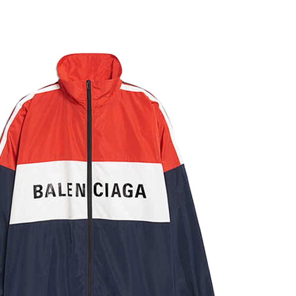 Balenciaga Logo Zip-Up Logo