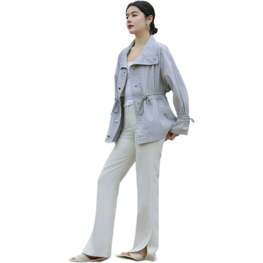 羽物 薄款简约纯色透气长袖防晒服 女款