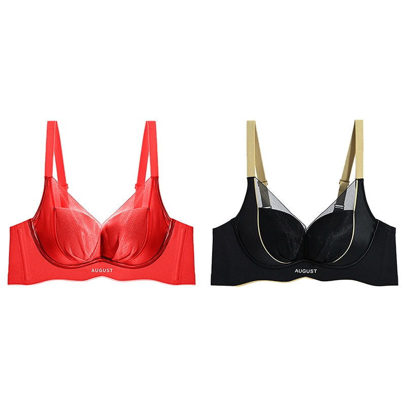 浪莎 无痕内衣小胸聚拢上托显大收副乳防下垂桑蚕丝无钢圈文胸 女款