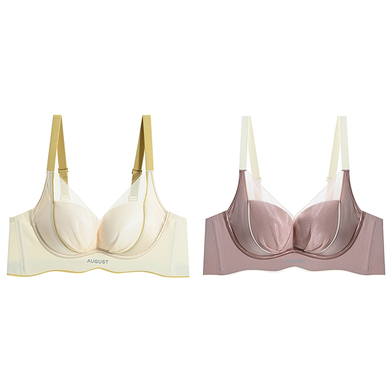 浪莎 无痕内衣小胸聚拢上托显大收副乳防下垂桑蚕丝无钢圈文胸 女款