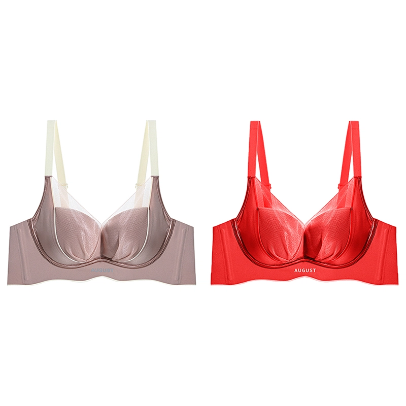 浪莎 无痕内衣小胸聚拢上托显大收副乳防下垂桑蚕丝无钢圈文胸 女款
