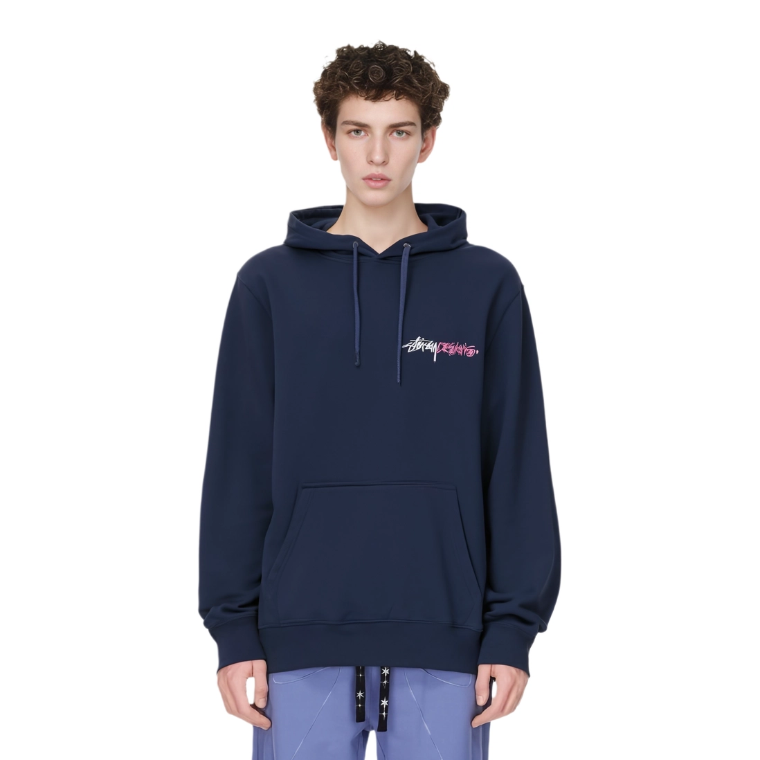 Stussy FW21 Positive Vibrations Embroidered Hoodie Logo