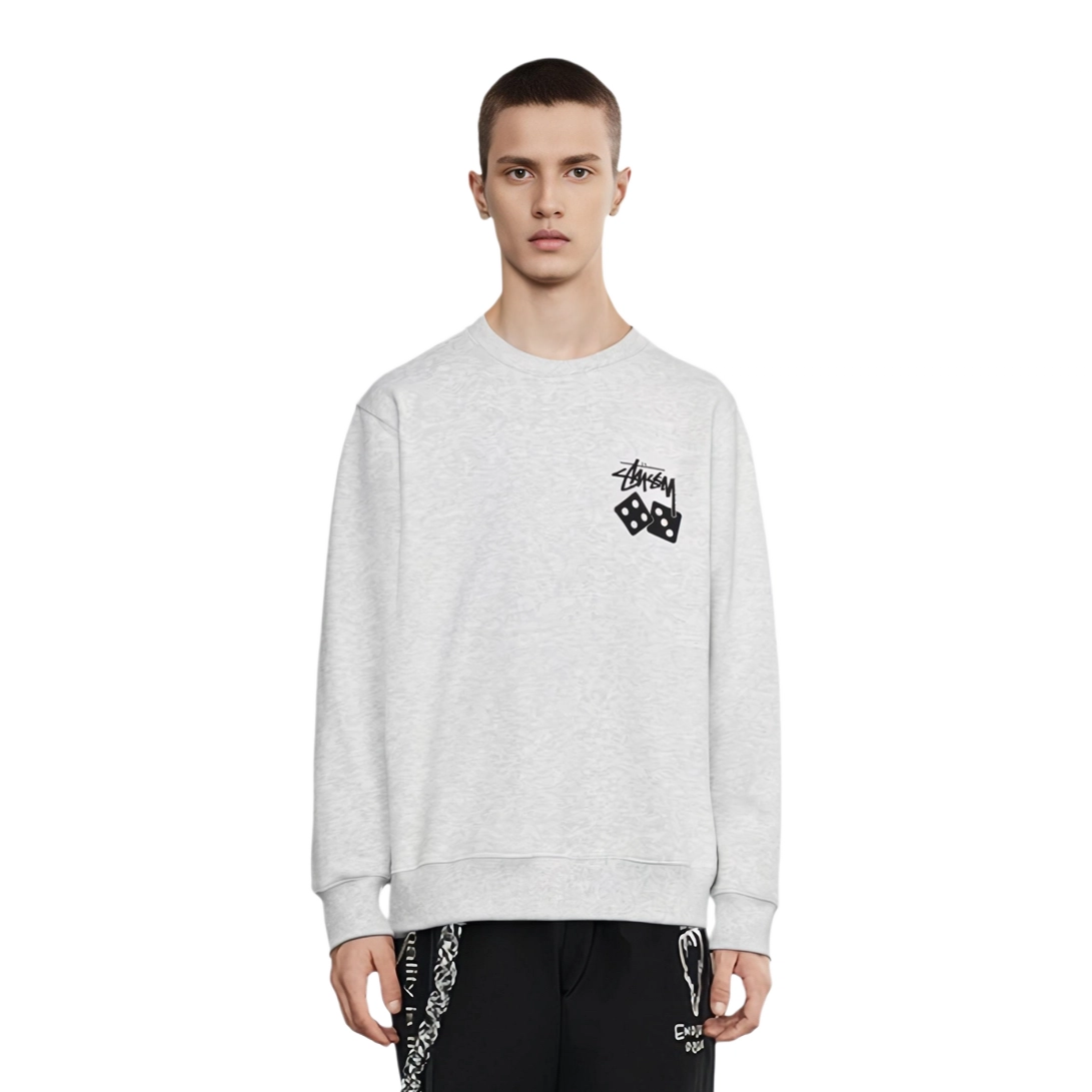 Stussy Dice Pigment Dyed Crew Logo