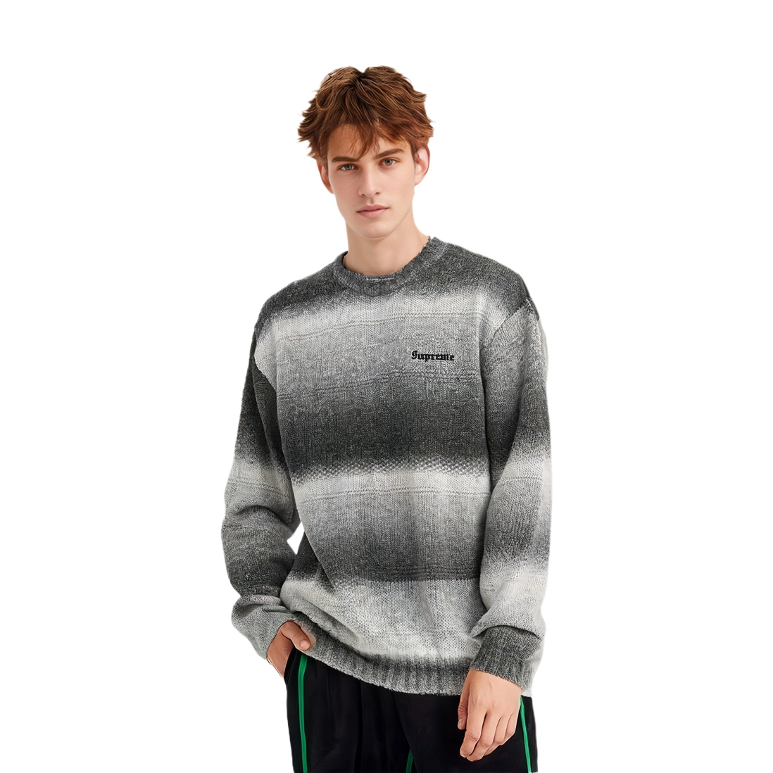 Supreme FW22 Week 3 Gradient Stripe Sweater Logo