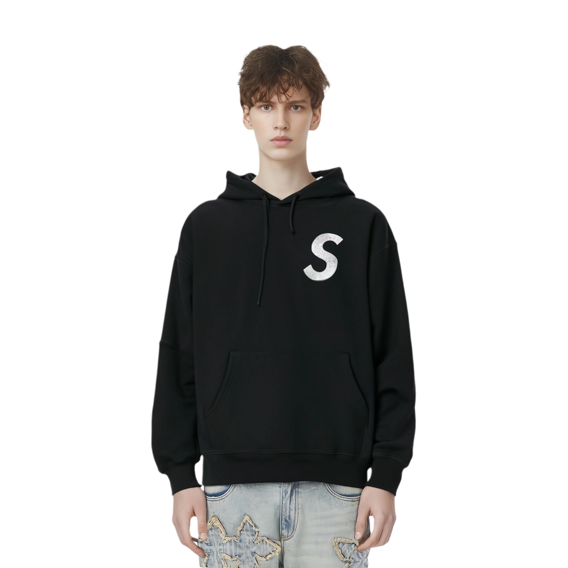 Supreme Week 6 x Swarovski S Logo Hooded Sweatshirt S