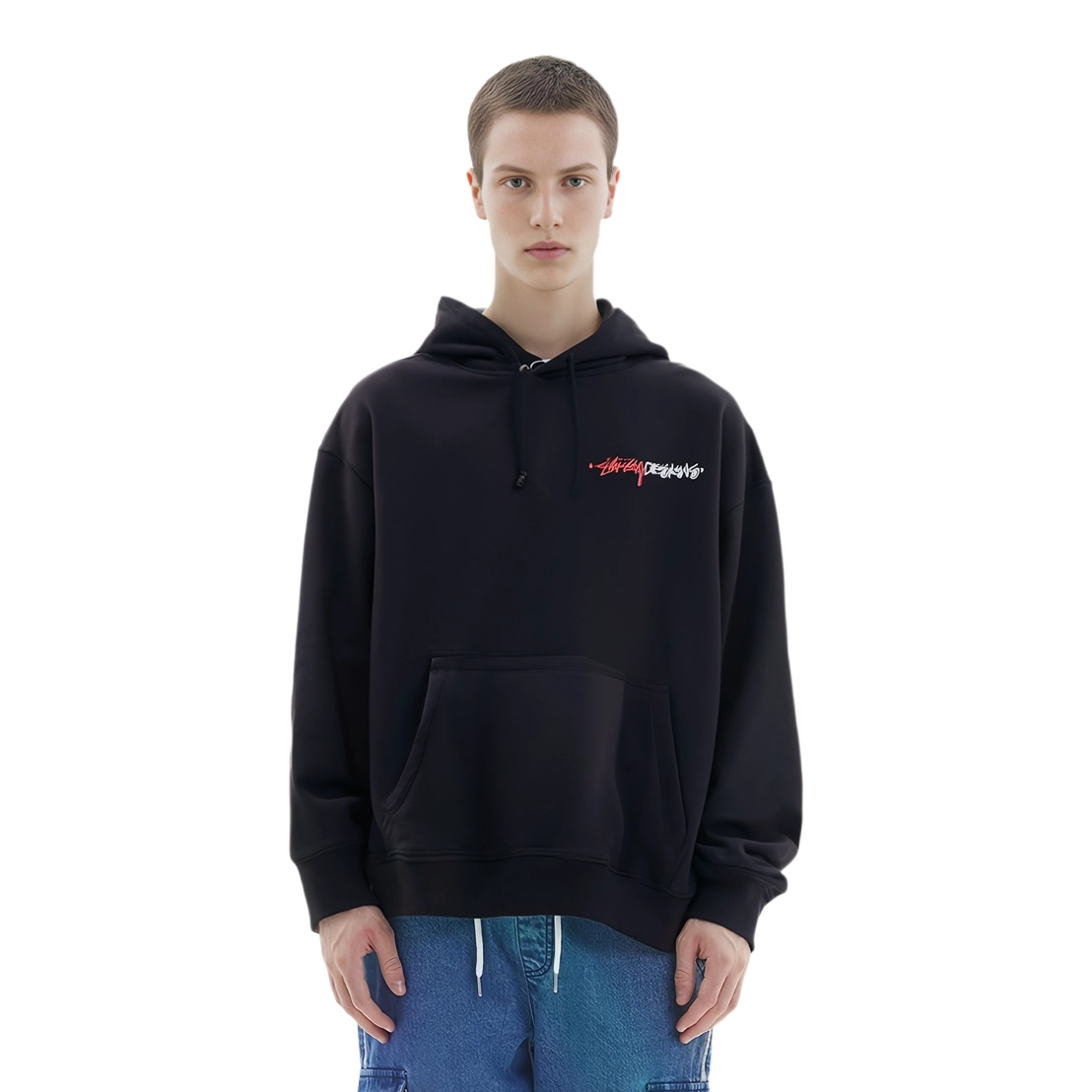 Stussy FW21 Positive Vibrations Embroidered Hoodie Logo