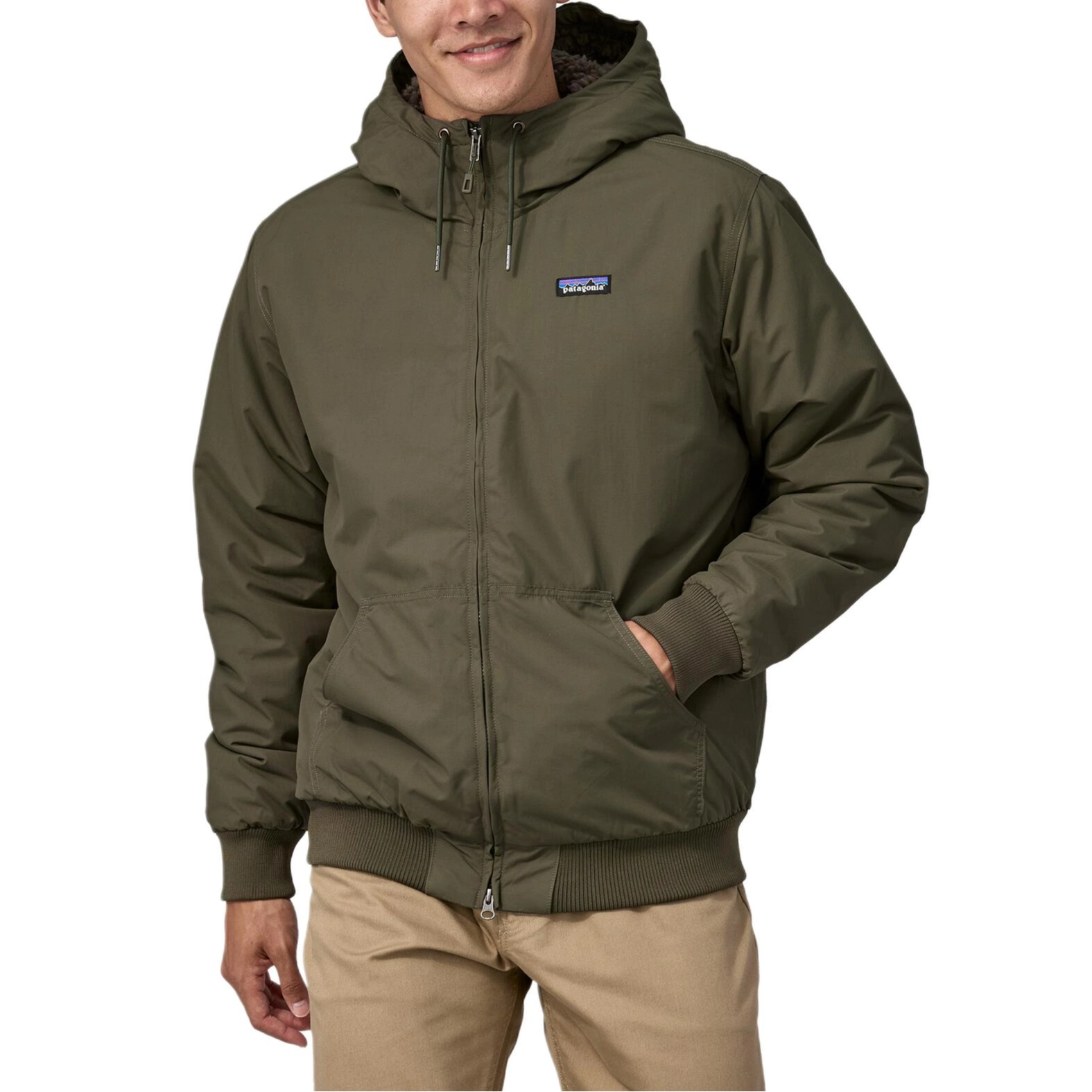 patagonia Lined Isthmus Hoody Logo