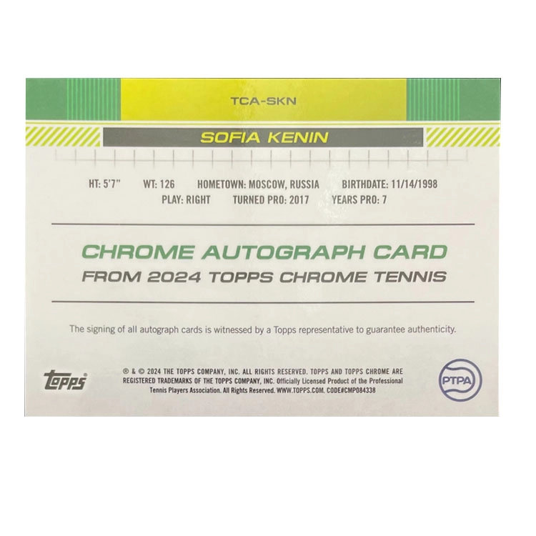 Topps 2024 Chrome Tennis