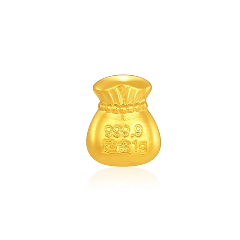 老庆云银楼 金福袋金豆 简约时尚个性精致 小众轻奢收藏储蓄储值攒钱纪念豆豆 足金 按克计价 其他黄金 男女同款情侣款