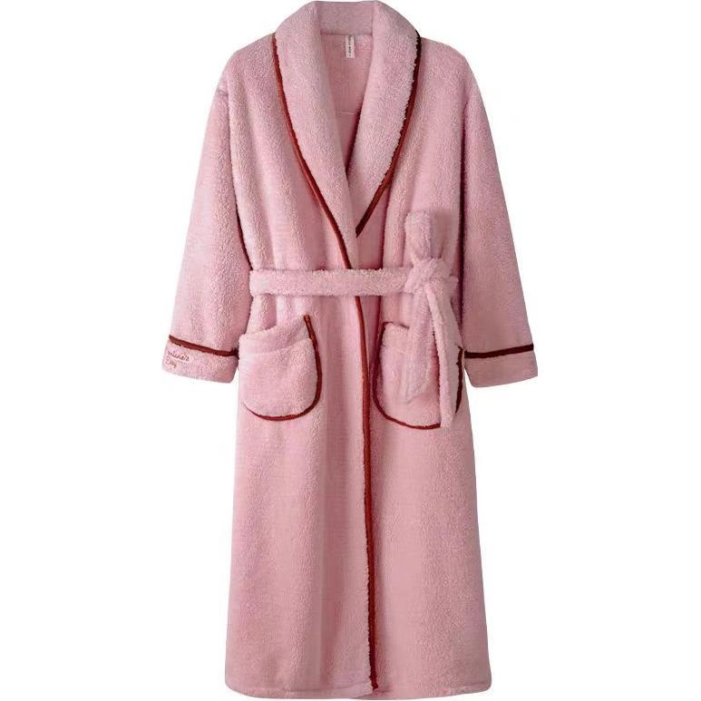 秀黛 加厚长款保暖家居服可外穿睡袍/浴袍 女款