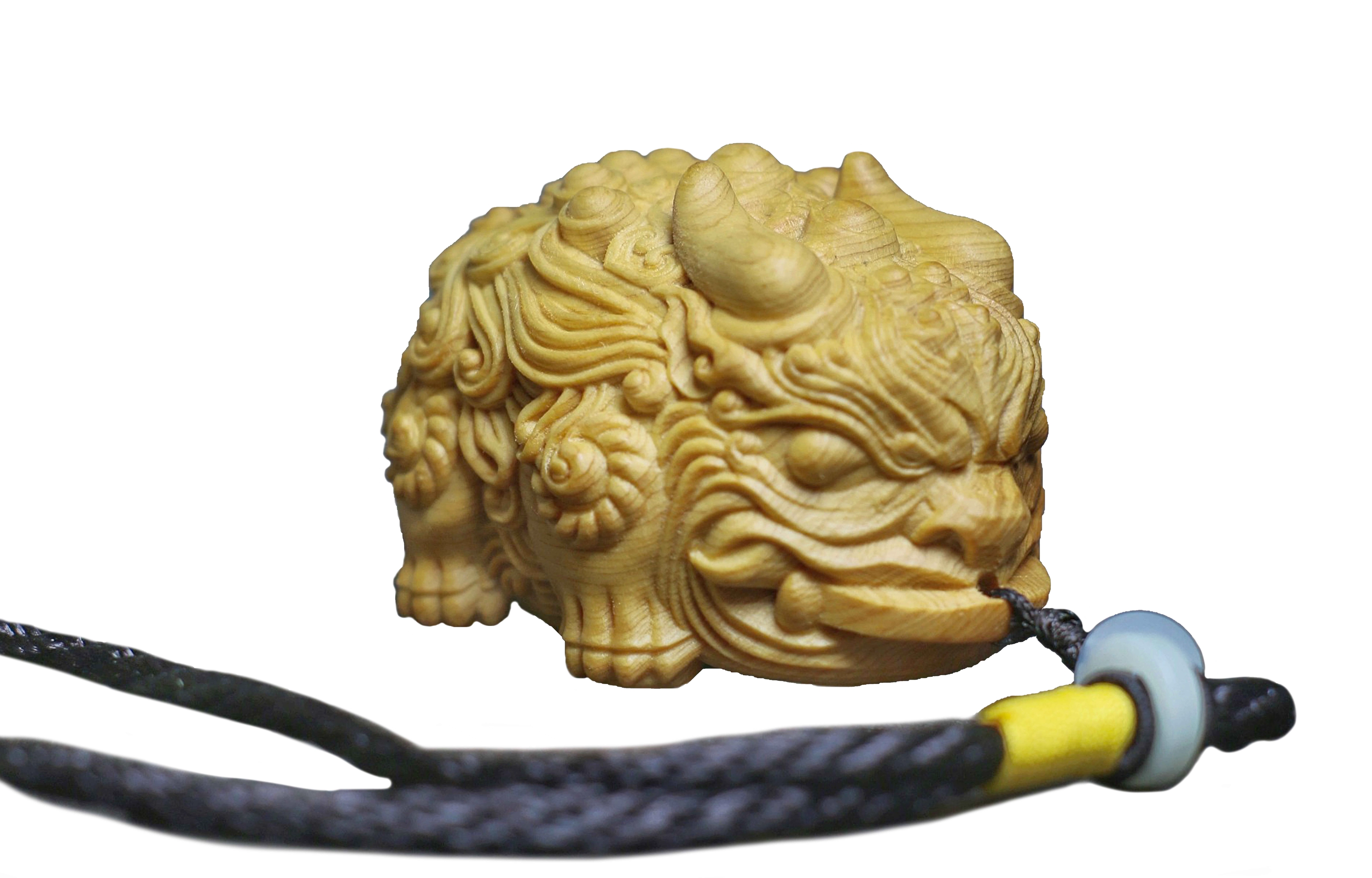 檀欣 新中式 大富大贵 原木雕刻双头大貔貅文玩摆件 钱多多招财转运把玩收藏工艺品 复古民族风随身盘玩 崖柏 把件 男女同款情侣款