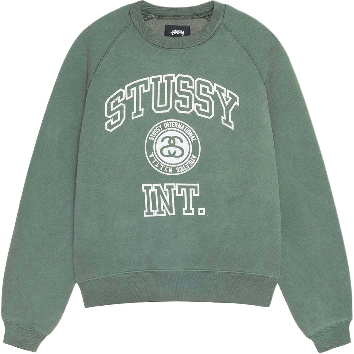 Stussy FW24 OVERLOCK VARSITY RAGLAN CREW logo