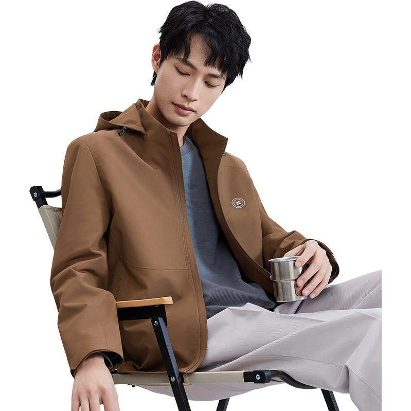 红豆 保暖精致可脱卸帽三防夹克外套 男女同款