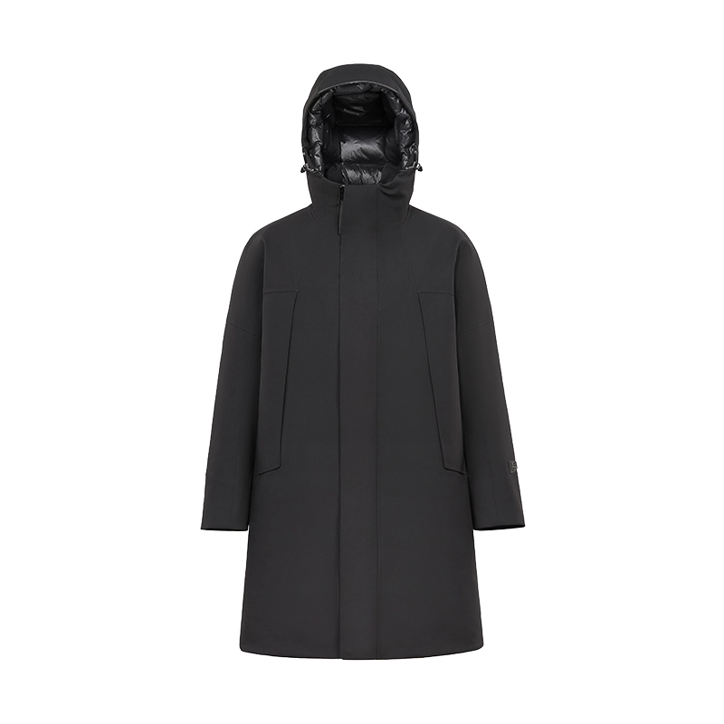 高梵 奢华户外科技纯色舒适保暖羽绒服 男女同款 黑色