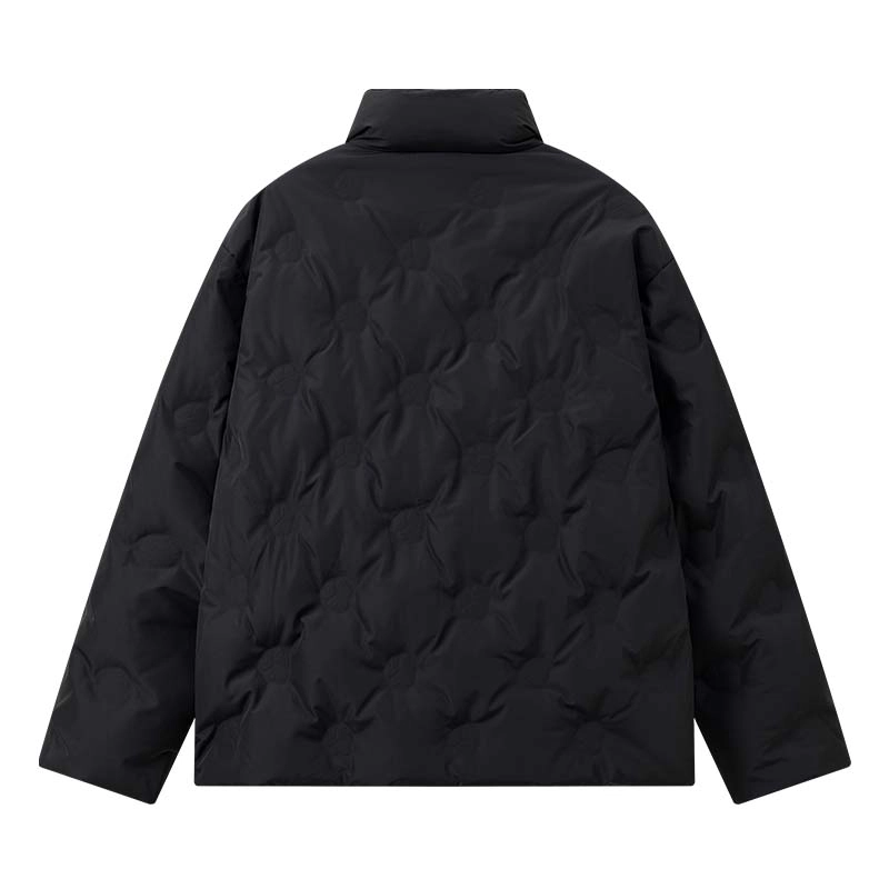兔先森 无性别主义纯色时尚钢印设计加厚保暖外套夹克面包服情侣款极寒户外立领羽绒服 男女同款
