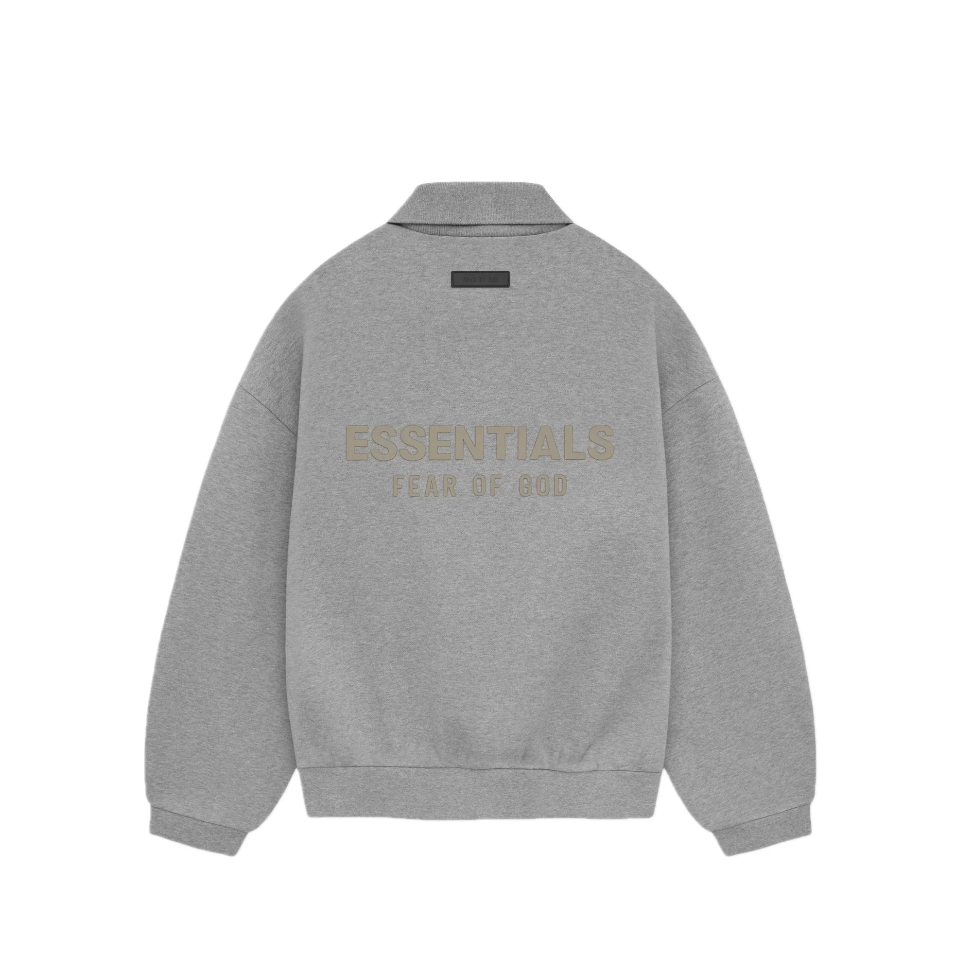 Fear of God Essentials SS24 Longsleeve Polo Polo Dark Heather Oatmeal