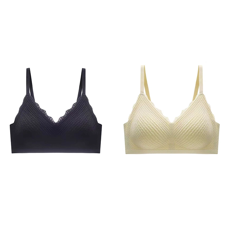 棉基因 薄款无痕无钢圈小胸聚拢收副乳透气文胸 女款 组合装