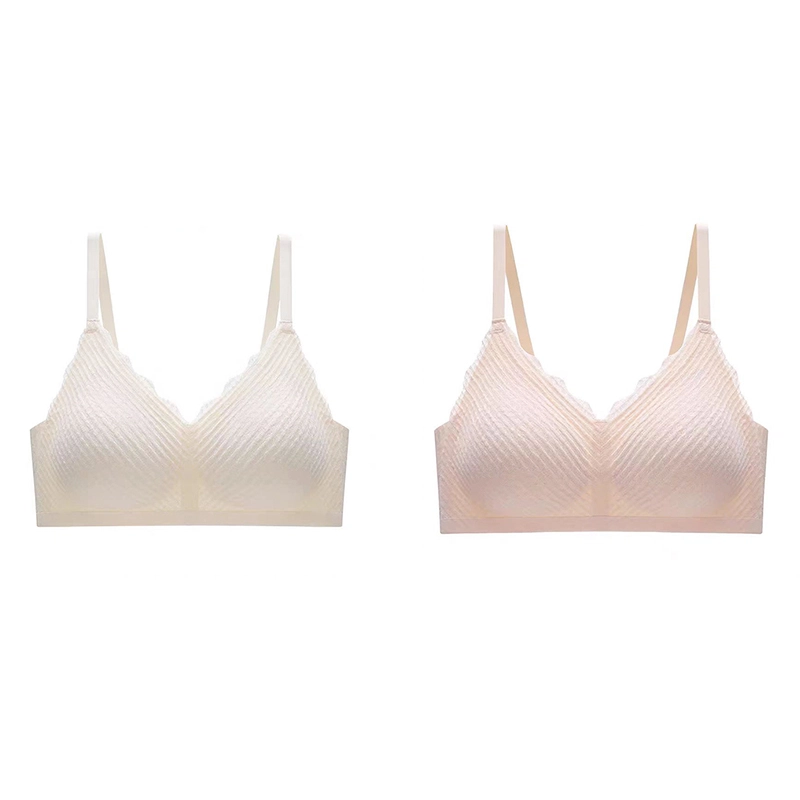 棉基因 薄款无痕无钢圈小胸聚拢收副乳透气文胸 女款 组合装