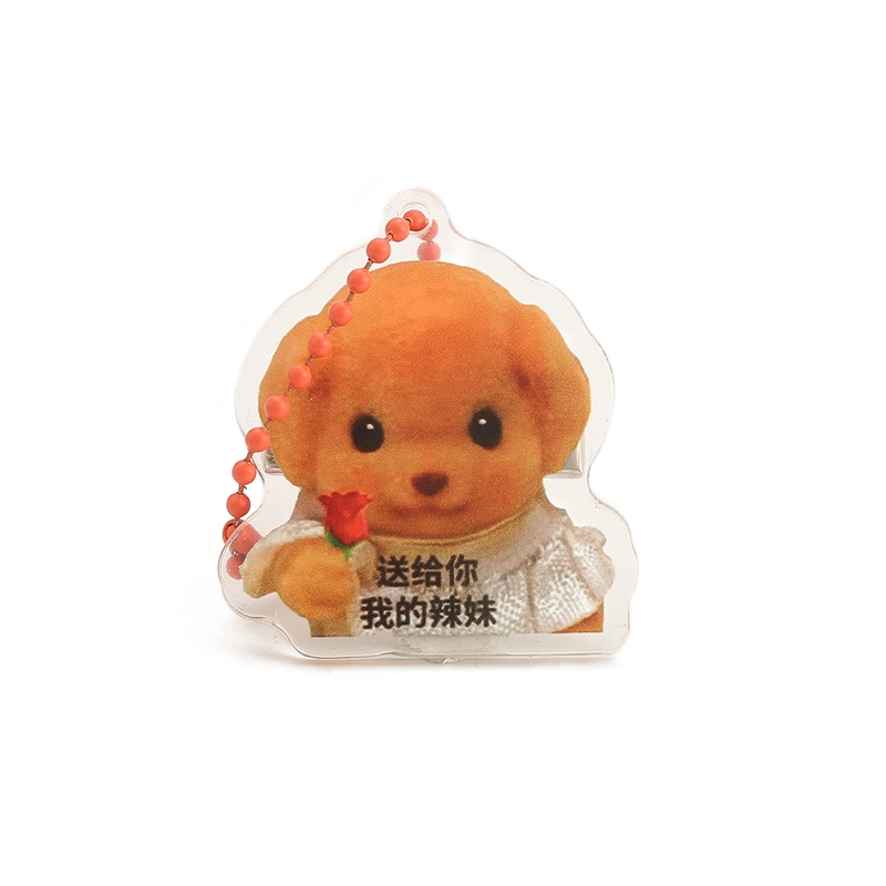 如花梦 搞怪趣味小狗贵宾犬刘海侧边碎发可爱甜美 亚克力 发夹 女款