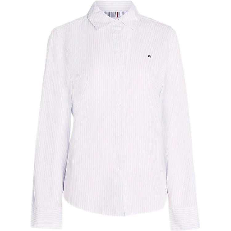 Tommy Hilfiger Regular Fit Stripe Stretch Oxford Shirt Logo
