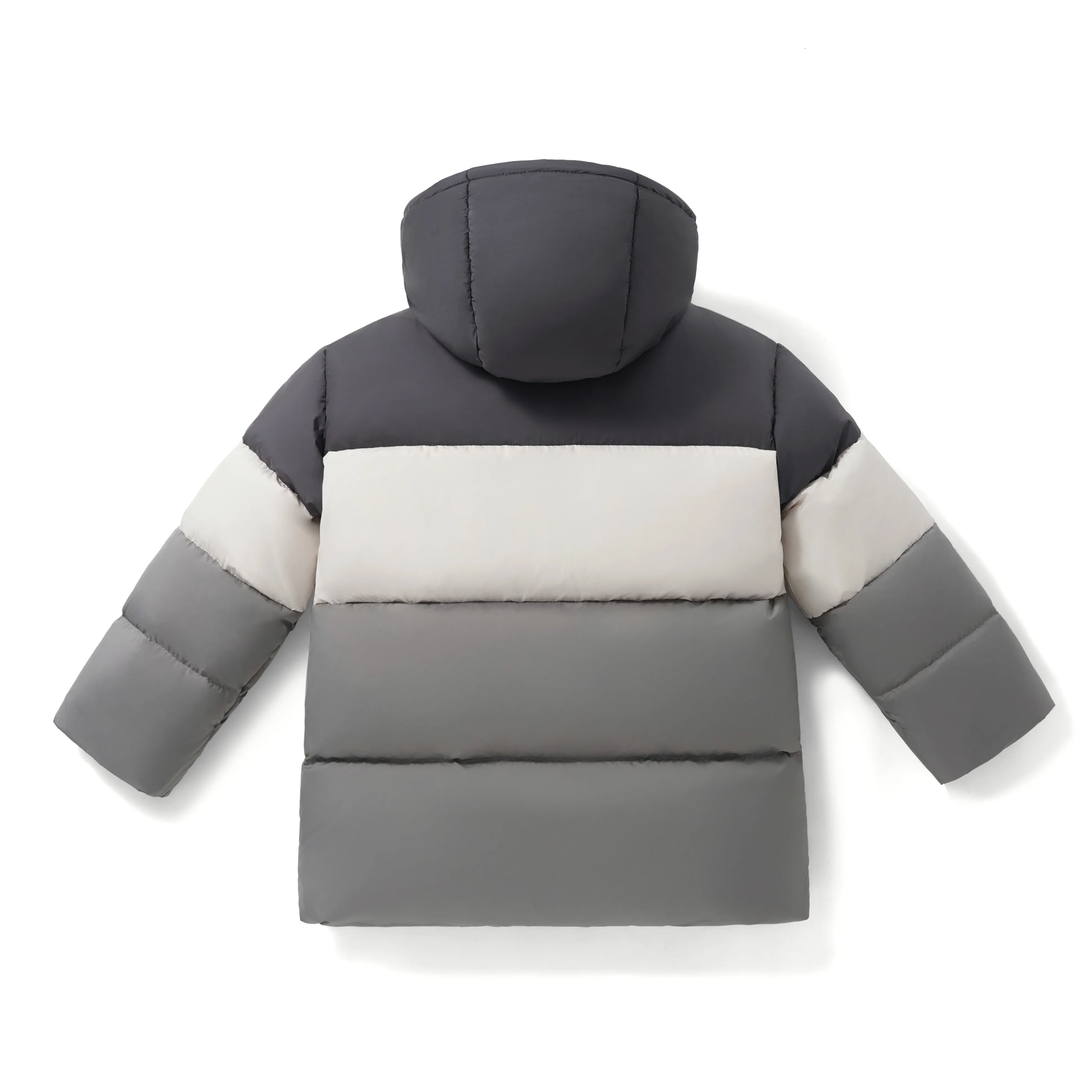 青蛙王子 拼色连帽亲肤羽绒服 青少年