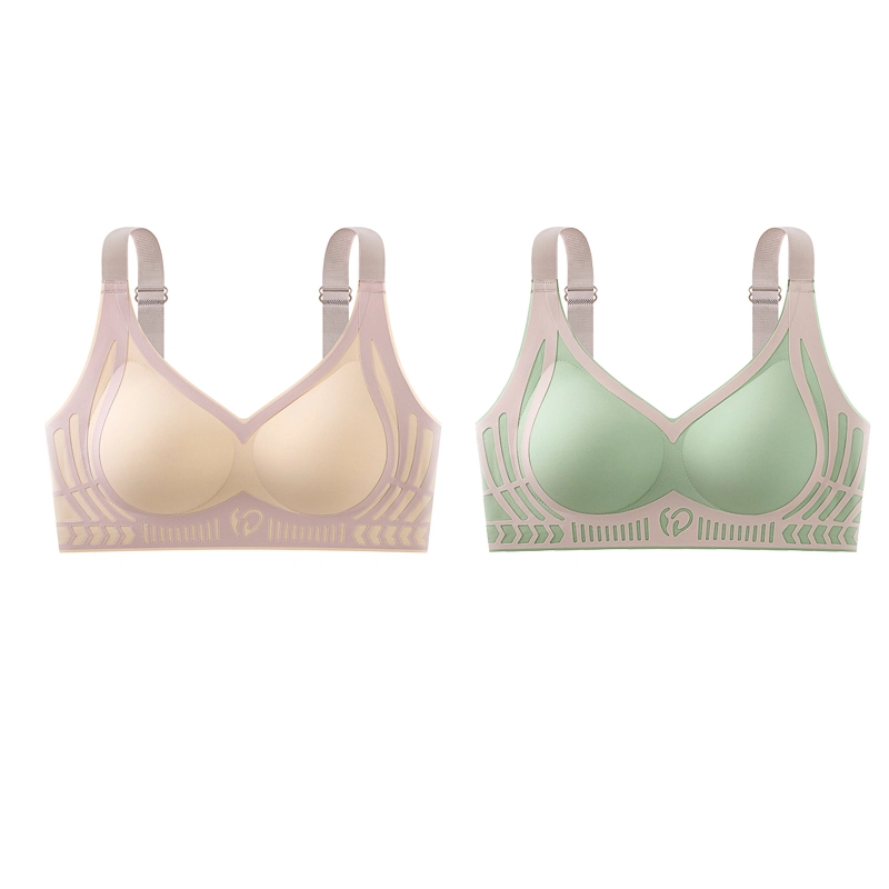 俞兆林 纯色大胸显小聚拢收副乳防下垂上托运动薄款无痕文胸 女款 组合装