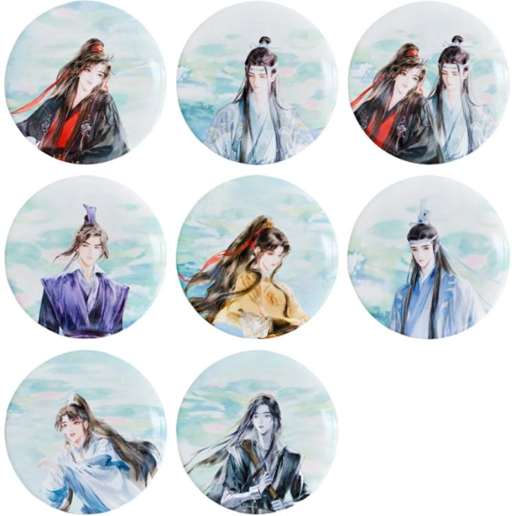 腾讯视频草场地 魔道祖师角色 庆典·六载同行角色系列 镭射票立牌透卡 徽章