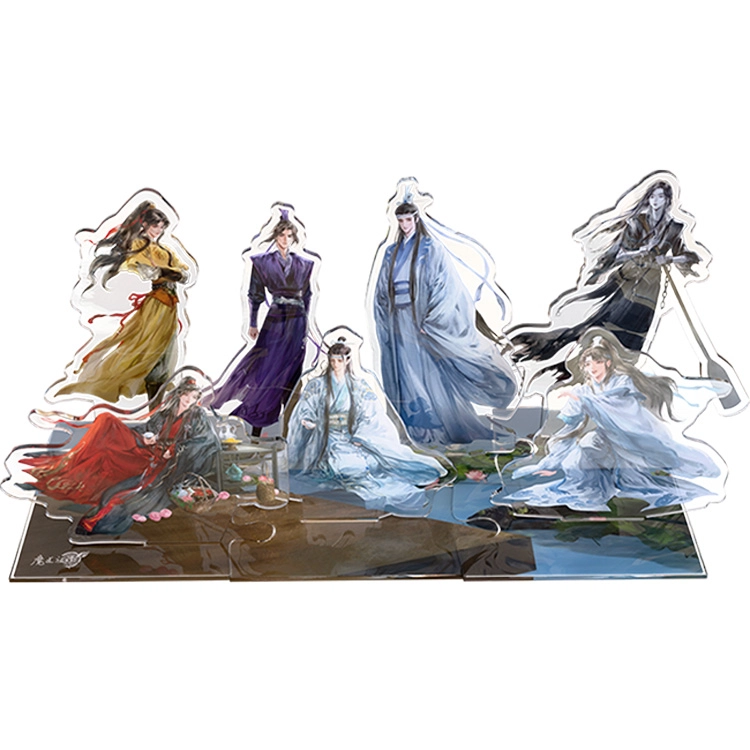 腾讯视频草场地 魔道祖师角色 庆典·六载同行角色系列 镭射票立牌透卡 徽章