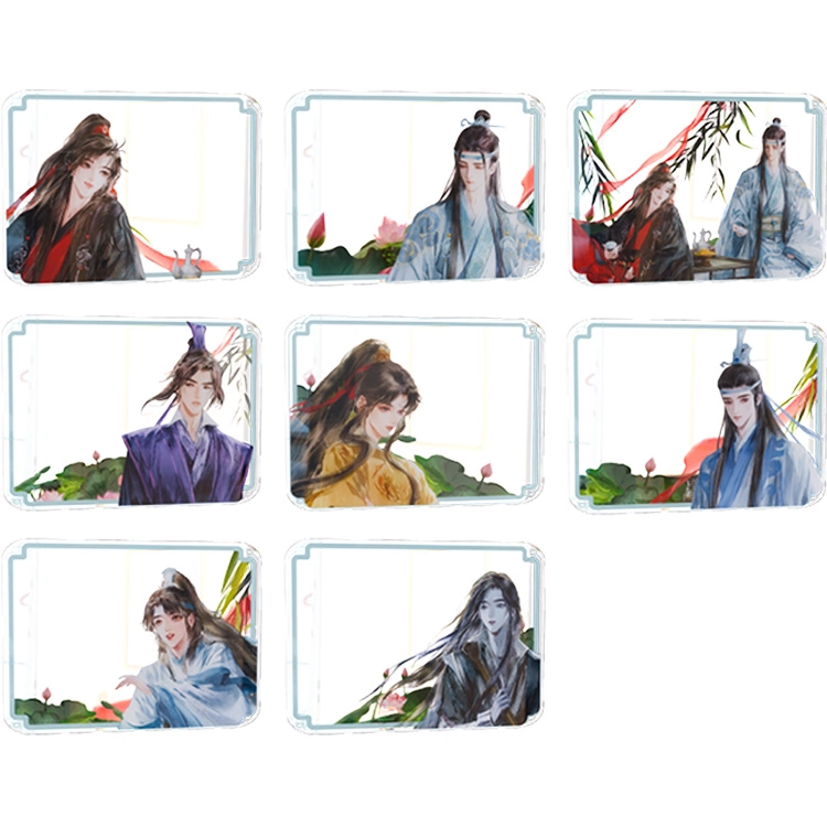 腾讯视频草场地 魔道祖师角色 庆典·六载同行角色系列 镭射票立牌透卡 徽章