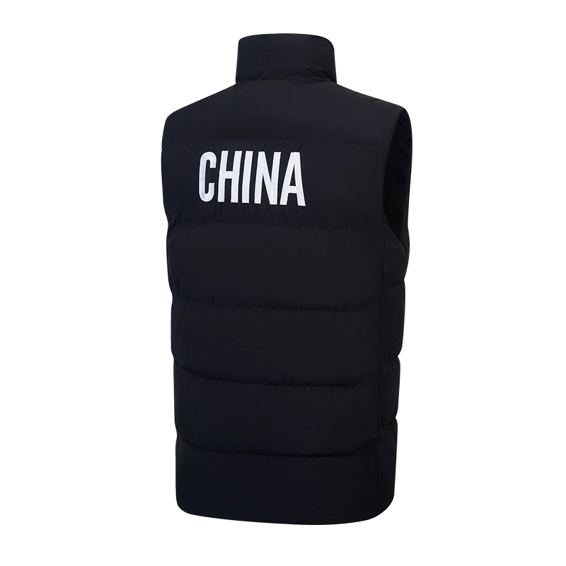 沃兰迪 体育训练服运动立领棉马甲 男女同款 黑色