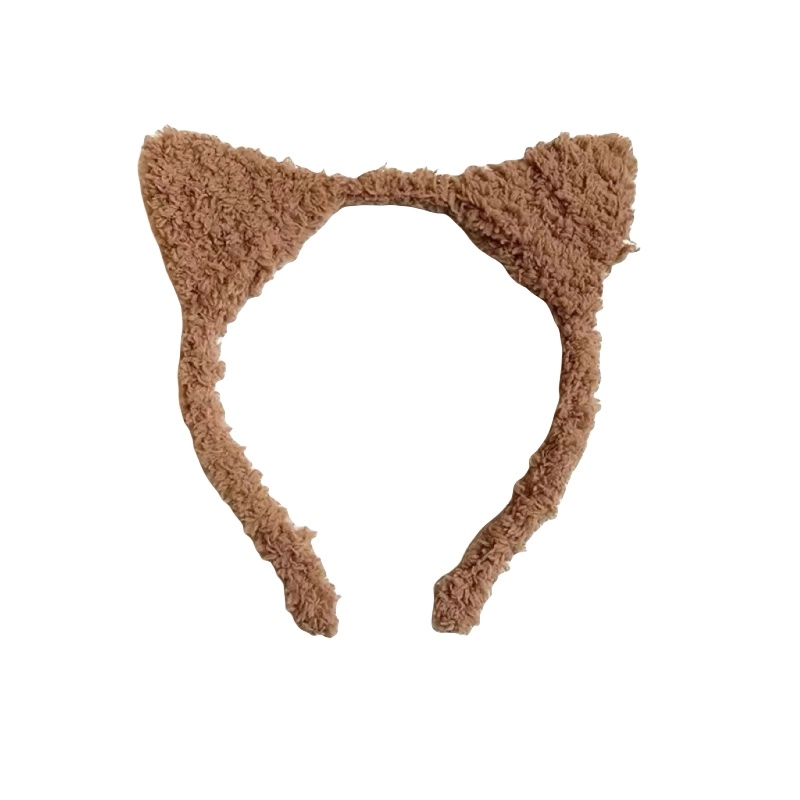 丹琴 可爱猫咪百搭洗脸绒毛猫耳朵 毛绒 发箍 女款