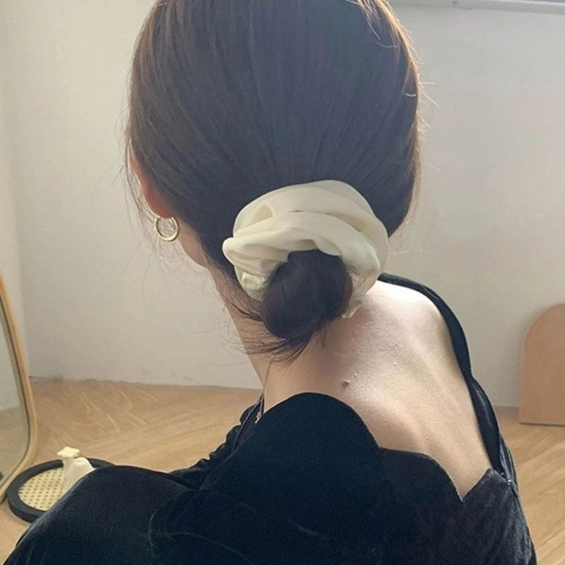 如花梦 法式气质缎面时尚扎头发百搭 布艺 发圈 女款