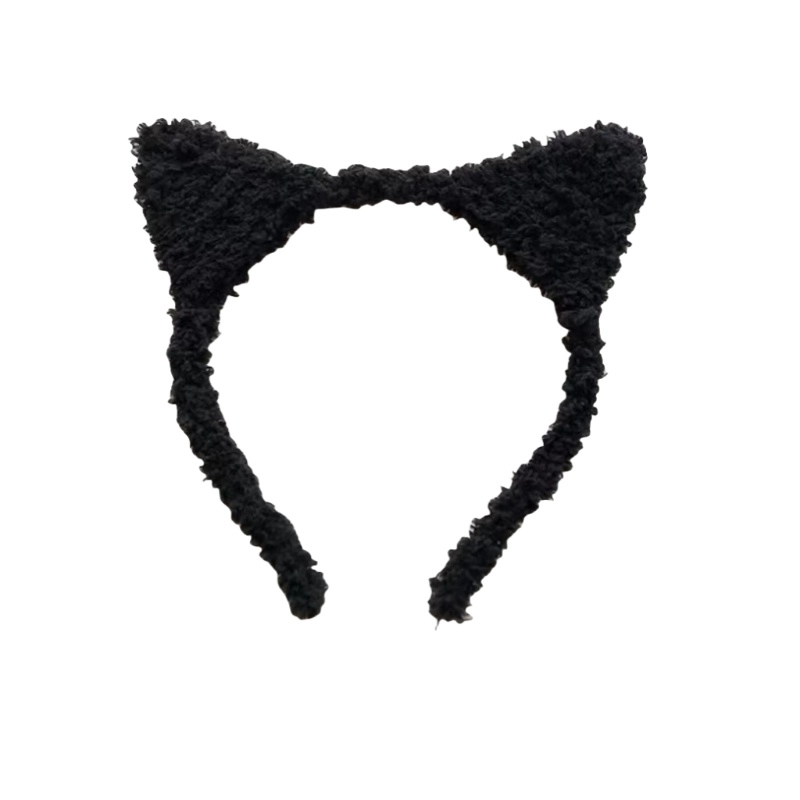 丹琴 可爱猫咪百搭洗脸绒毛猫耳朵 毛绒 发箍 女款