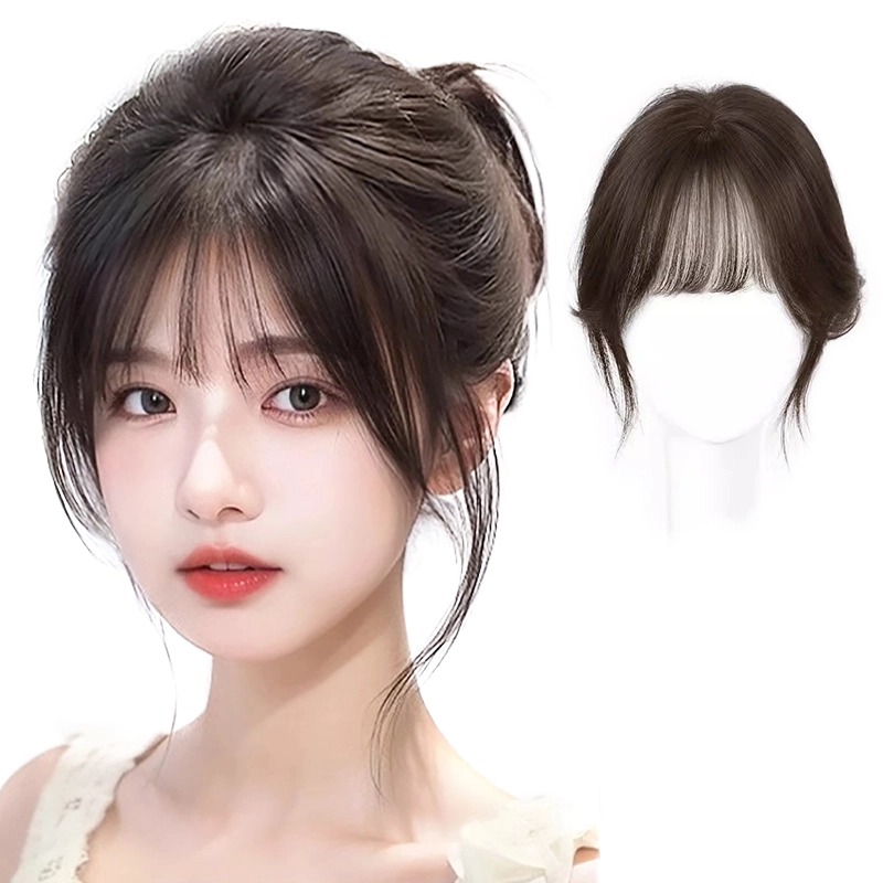 云轻假发 头顶真发补发量蓬松遮白发补发片自然无痕轻薄刘海