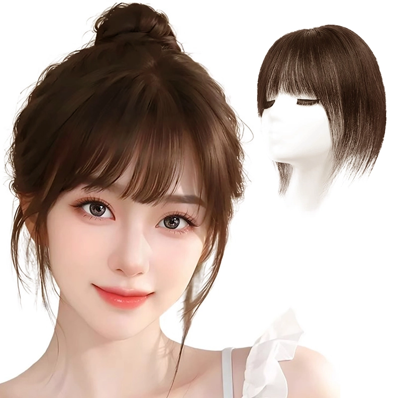 云轻 自然前额增量蓬松假发 头顶补发真发