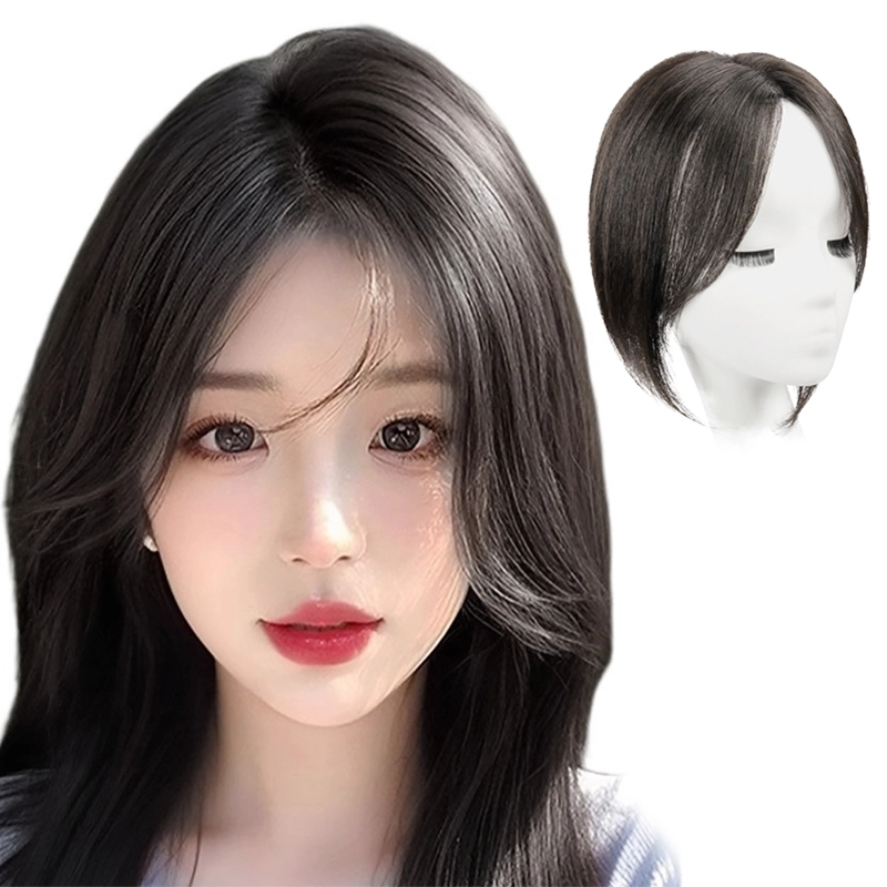 云轻假发片真发女头顶补发蓬松增量高颅顶自然隐形遮盖白发轻薄发片