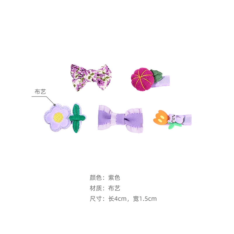 沂茹 创意小众设计轻奢风甜美童趣 布艺 发夹 儿童款