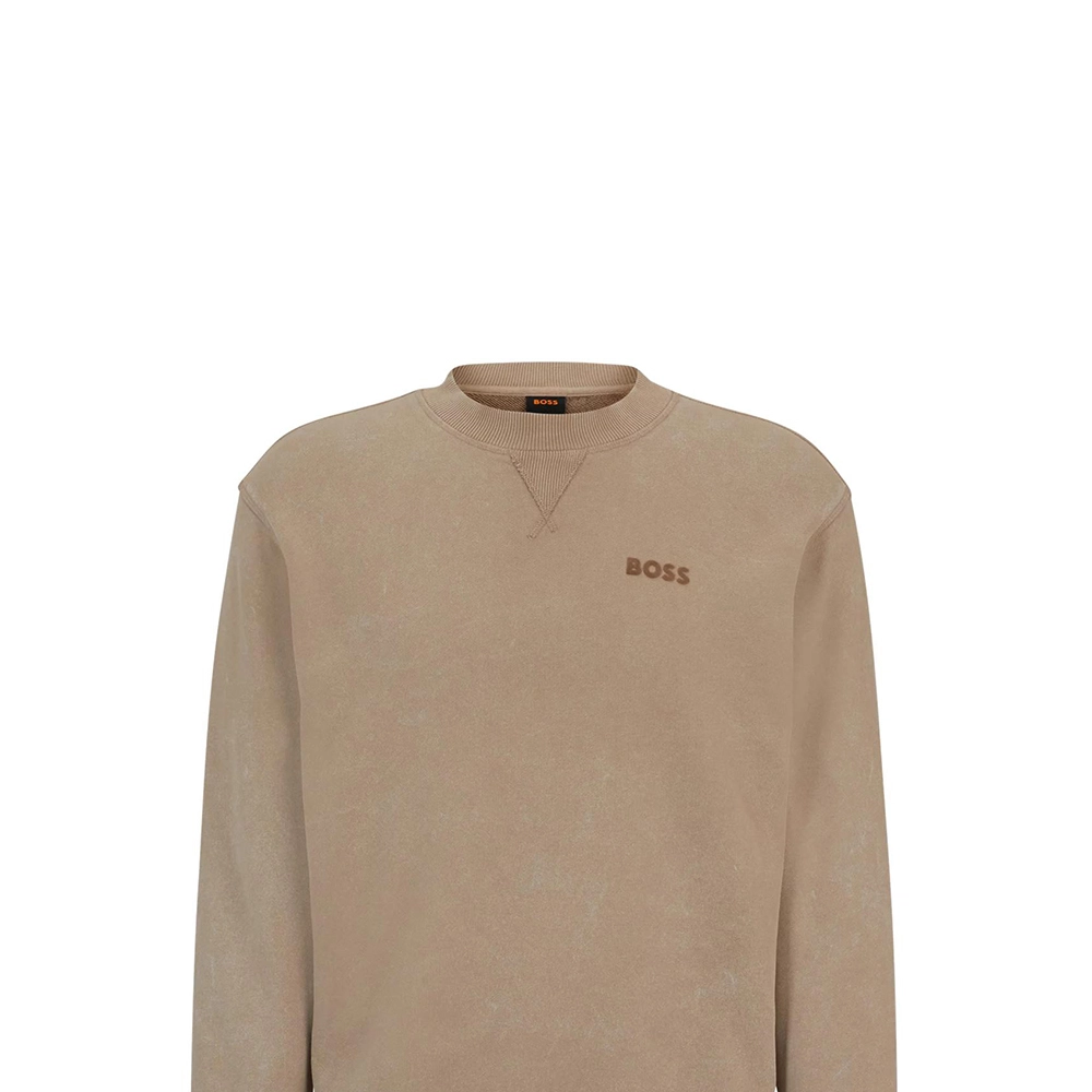 HUGO BOSS Cotton-Terry Relaxed-Fit Sweatshirt With Logo Detail