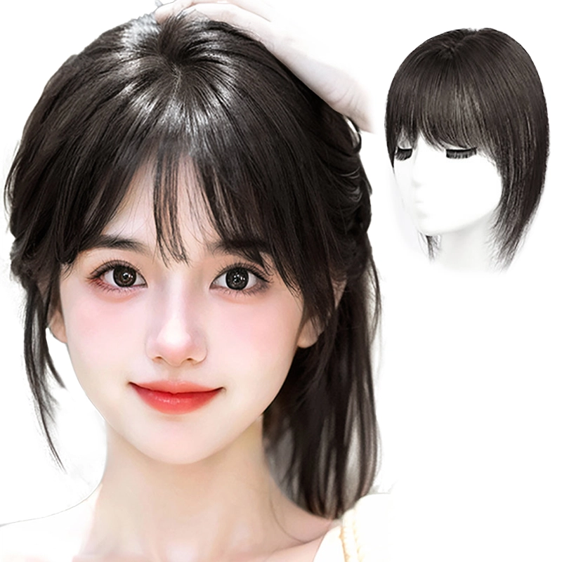 晚晚风 法式刘海假发片 头顶补发 全真人发 轻薄无痕 高颅顶