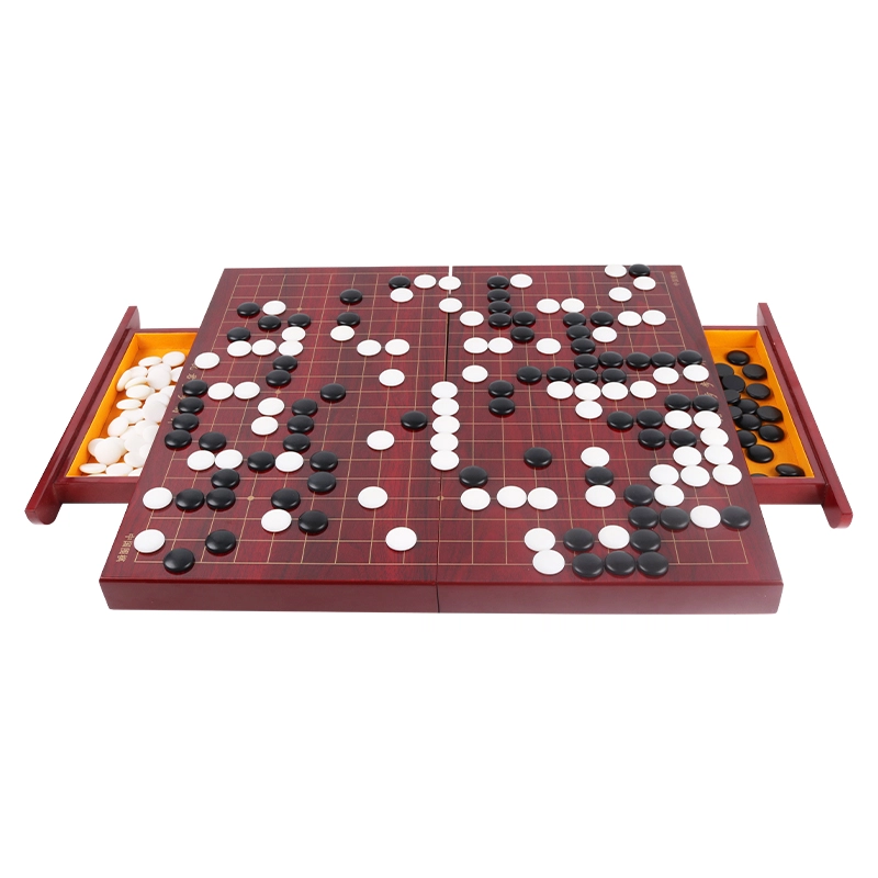 妙记 围棋五子棋 套装仿玉棋子木质抽屉式棋盘 桌游