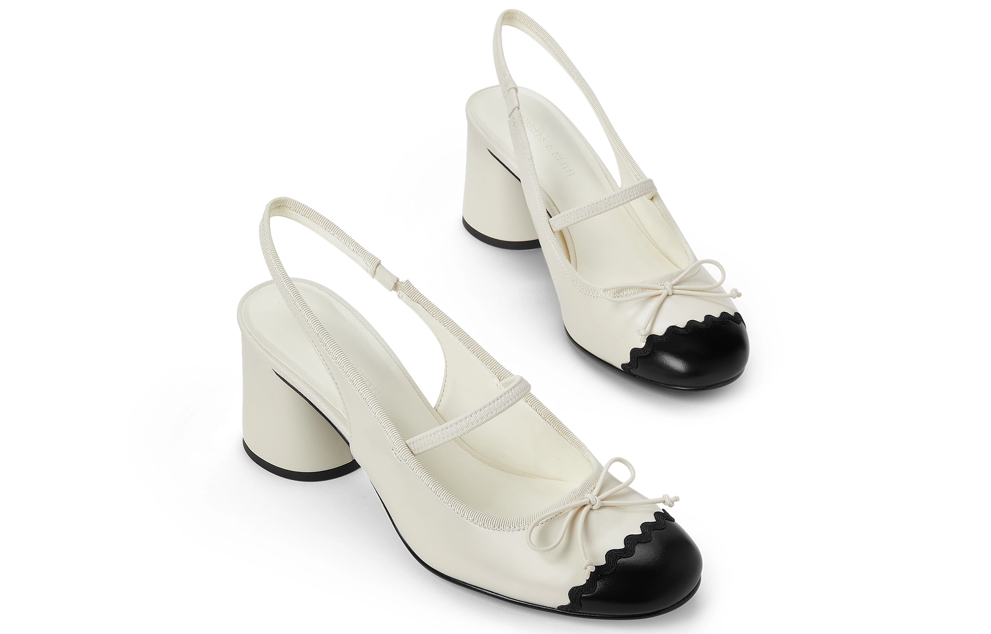 CHARLESKEITH ck PU 6.5cm CreamBlack
