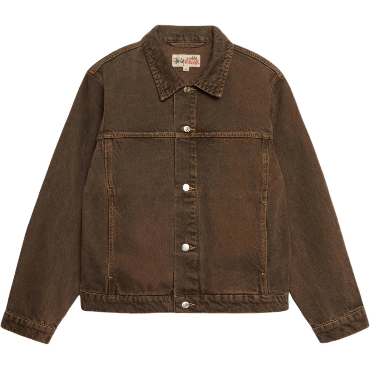 Stussy SS24 TRUCKER JACKET DENIM logo