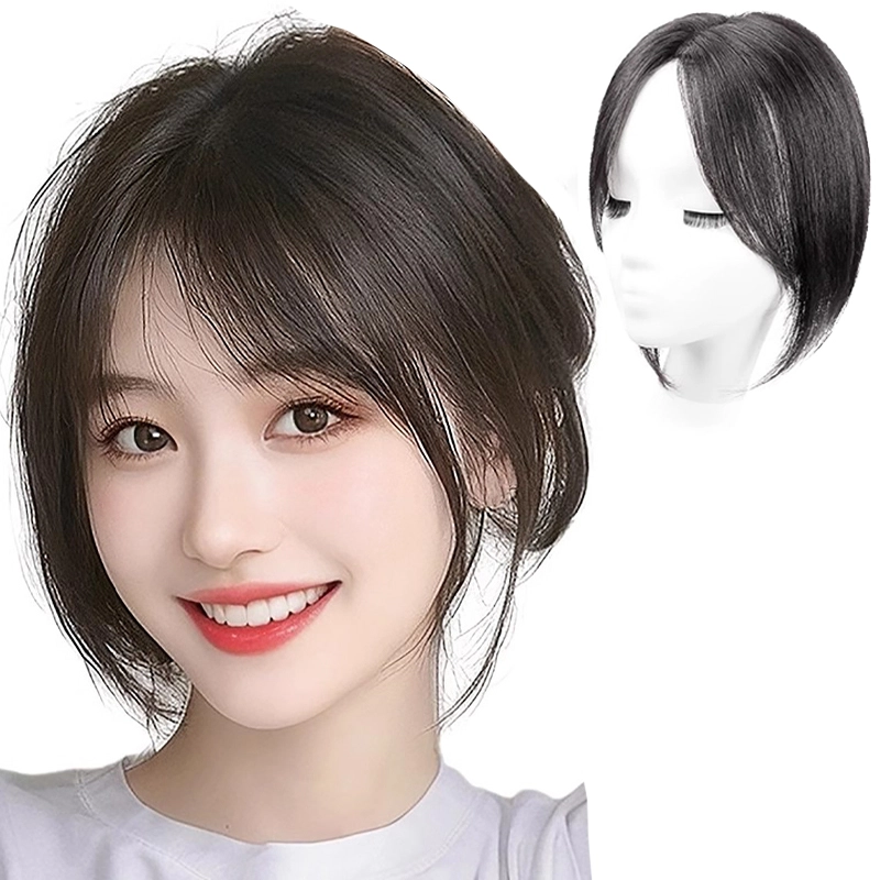 晚晚风 八字刘海假发女 顶补发增量高颅顶自然前额胎毛