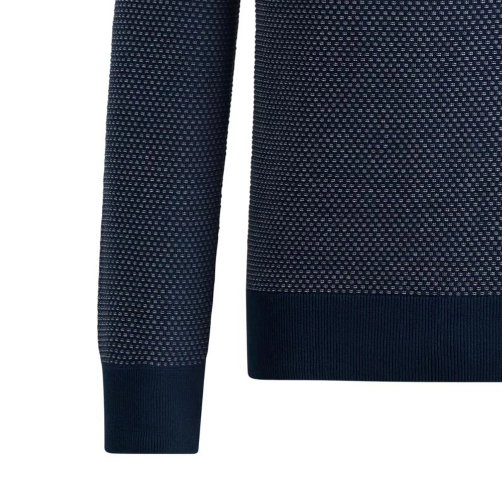 HUGO BOSS Cotton-Blend Sweater With Two-Tone Structure